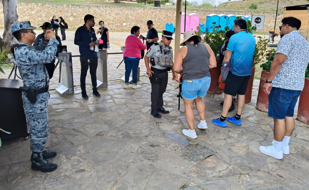 Guardia Nacional en Monte Albán — llegaron tarde