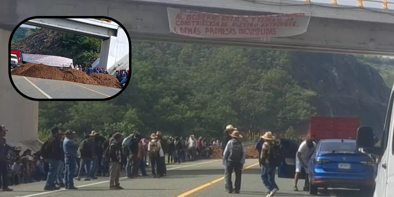 Bloqueo total en la Barranca Larga-Ventanilla: Coatlán exige que se cumplan los acuerdos